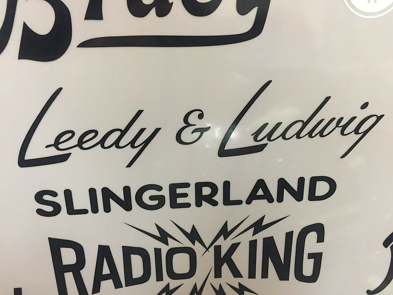 Autocollant de remplacement du logo vintage noir Leedy & Ludwig (vinyle 3M de haute qualité !)